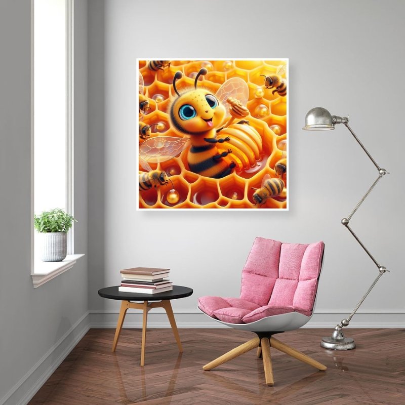 Diamond Painting-Bienen, die Honig herstellen