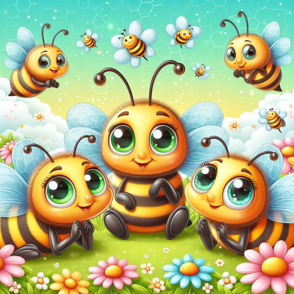 Diamond Painting-Bienen, die miteinander plaudern - Jetzt bei diamondspainting kaufen