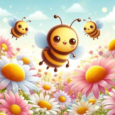 Diamond Painting-Bienen, die nach Nektar suchen - Jetzt bei diamondspainting kaufen