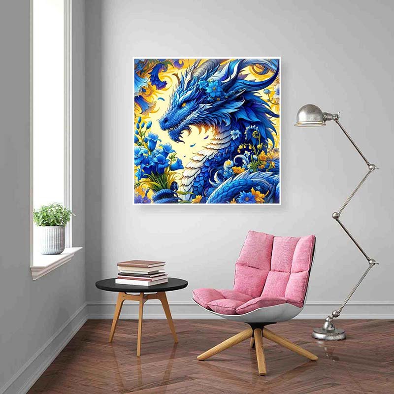 Diamond Painting-Blauer Drache