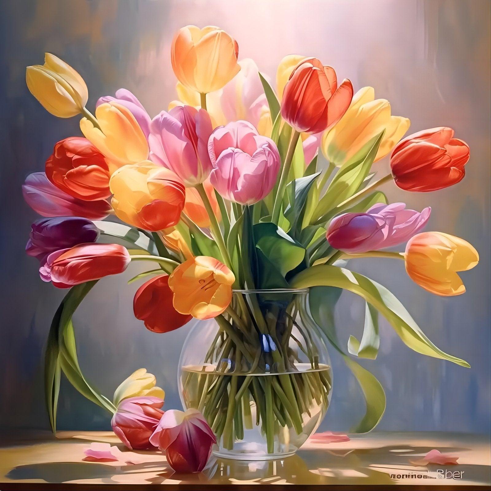 Diamond Painting - Blume In Der Flasche - diamondspainting