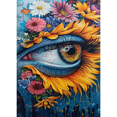 Diamond Painting-Blumenauge der Fantasie