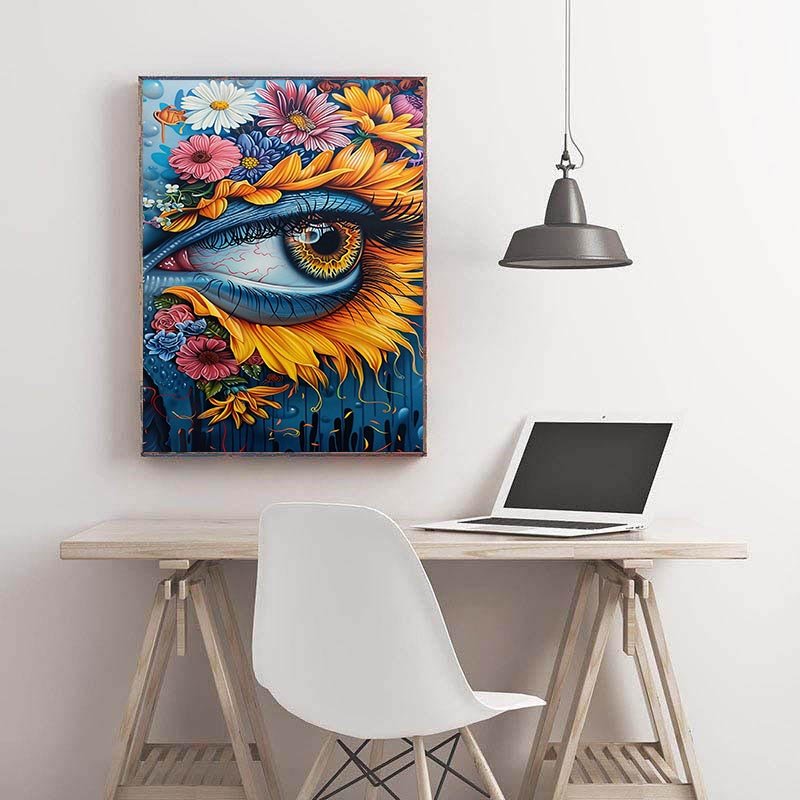 Diamond Painting-Blumenauge der Fantasie