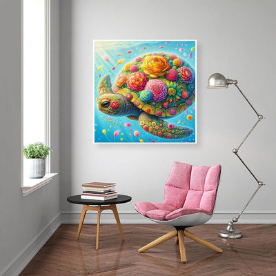 Diamond Painting-Blumentraum Schildkröte