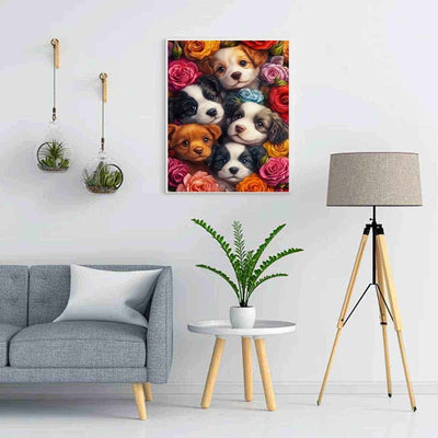 Diamond Painting-Blumenwelpen