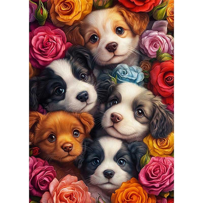 Diamond Painting-Blumenwelpen