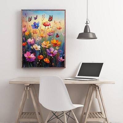 Diamond Painting-Blumenwiese im Frühling