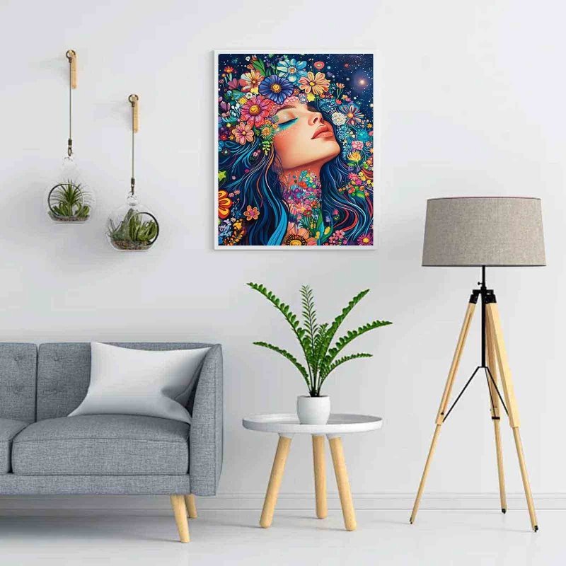 Diamond Painting-Blütenkönigin