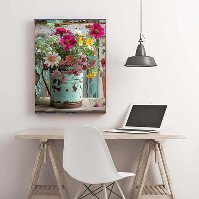 Diamond Painting-Blütenpracht im Retro-Stil