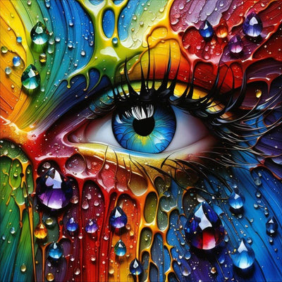 Diamond Painting-Bunte Auge