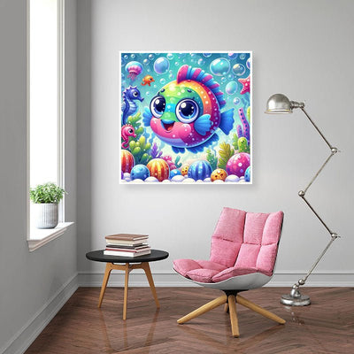 Diamond Painting-Bunte Blubbi