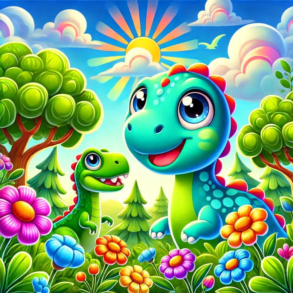 Diamond Painting-Bunte Dino-Abenteuer - Jetzt bei diamondspainting kaufen