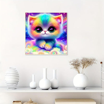 Diamond Painting-Bunte Katze