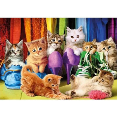 Diamond Painting-Bunte Katzenwelt