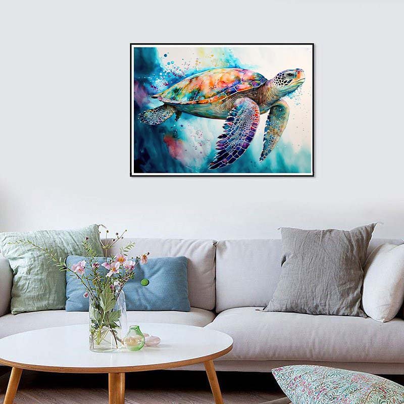 Diamond Painting-Bunte Meeresschildkröte