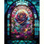 Diamond Painting-Bunte Rosen im Glasfenster