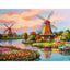 Diamond Painting-Bunte Tulpen und Windmühlen