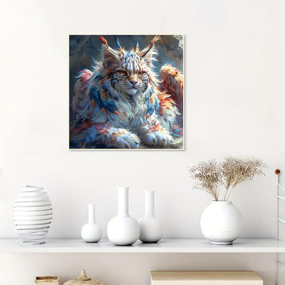 Diamond Painting-Bunter Luchs