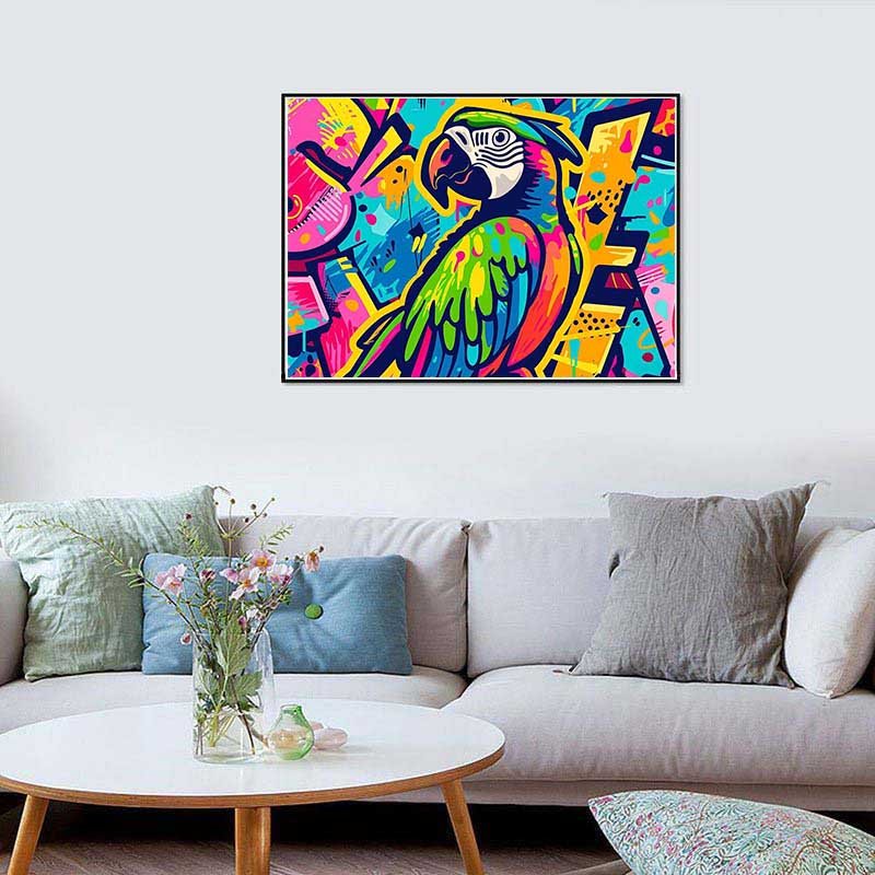Diamond Painting-Bunter Papagei