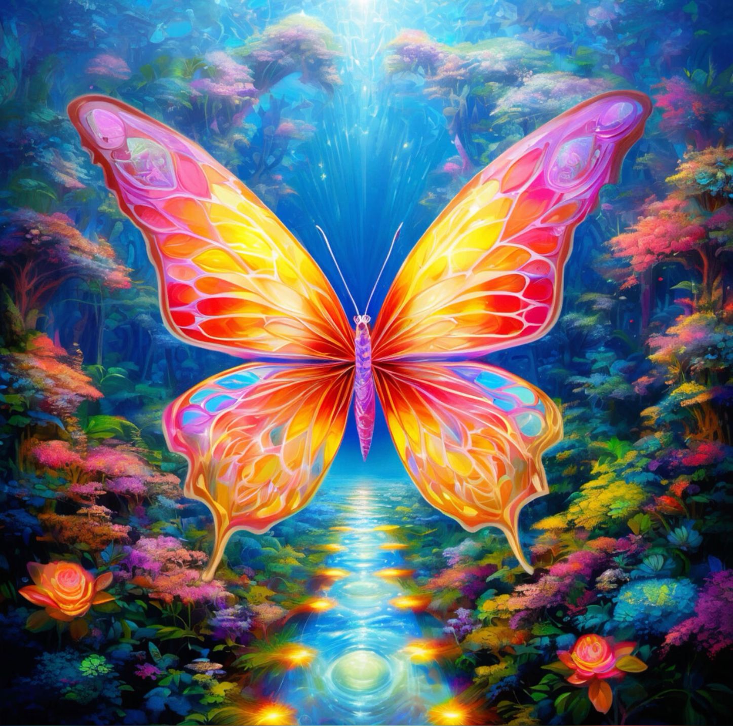 Diamond Painting - Bunter Schmetterling - diamondspainting