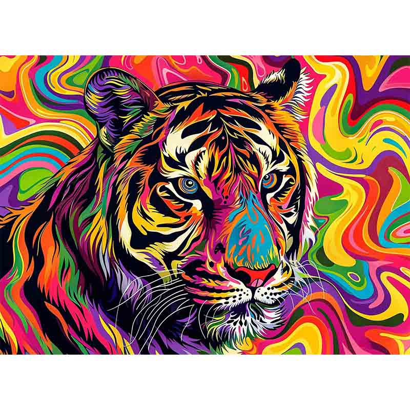 Diamond Painting-Bunter Tiger