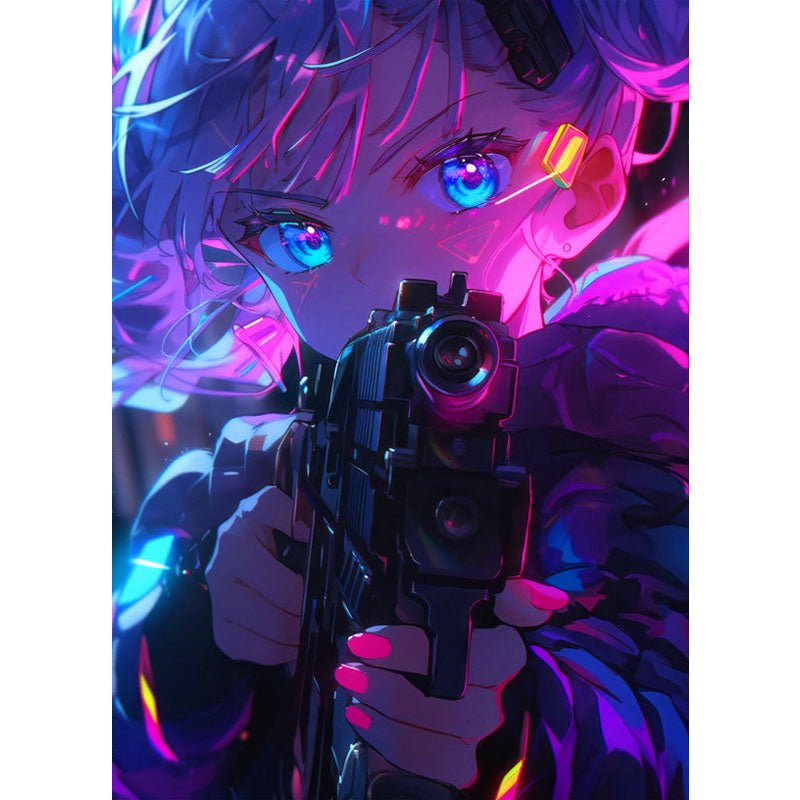 Diamond Painting-Cyber-Kriegerin