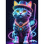 Diamond Painting-Cyberpunk Katze