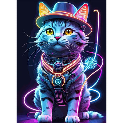 Diamond Painting-Cyberpunk Katze