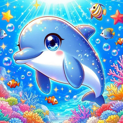 Diamond Painting-Delfinträume unter dem Meer