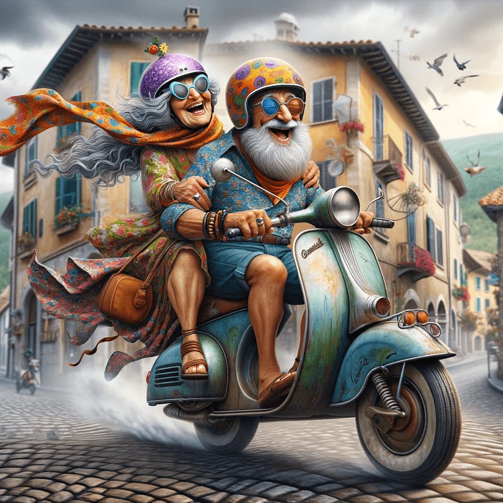 Diamond Painting - Der alte Mann auf dem Motorrad - diamondspainting