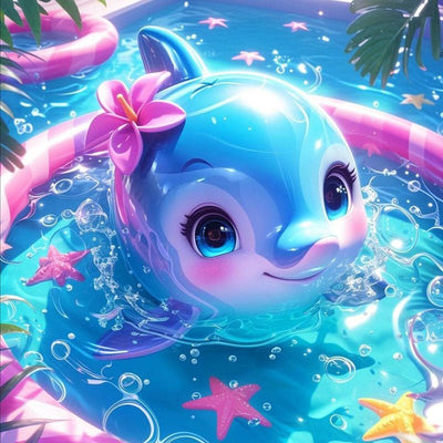 Diamond Painting-Der Delfin