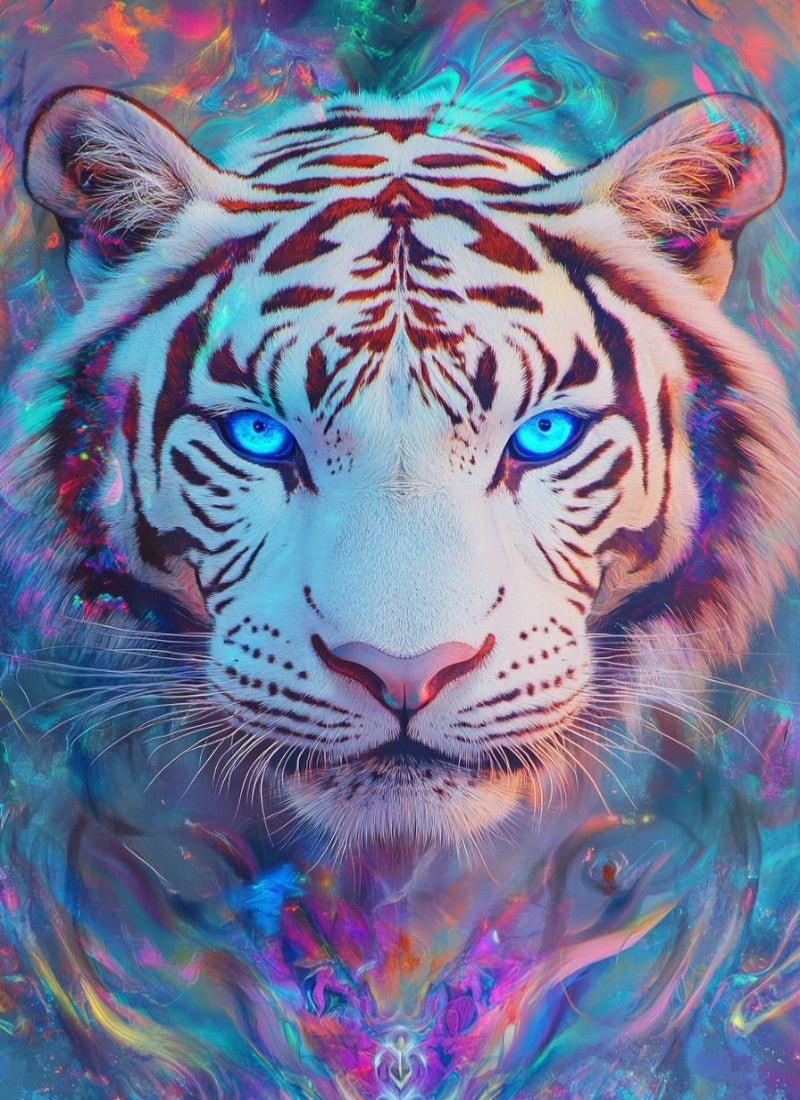 Diamond Painting - Der Tiger, der dich anblickt - diamondspainting