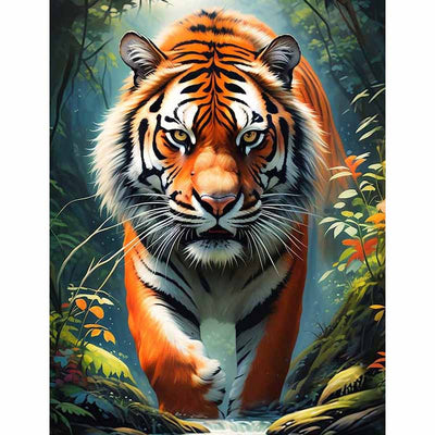 Diamond Painting-Der Tigerpfad