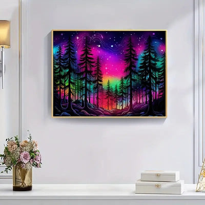 Diamond Painting-Der Wald in der Nacht - Jetzt bei diamondspainting kaufen