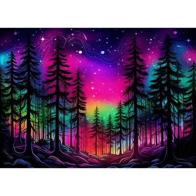 Diamond Painting-Der Wald in der Nacht - Jetzt bei diamondspainting kaufen