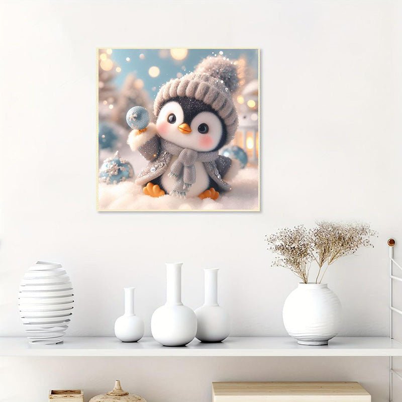 Diamond Painting-Der Winterpinguin