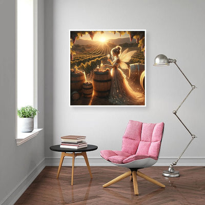 Diamond Painting-Die Elfen im Weinberg