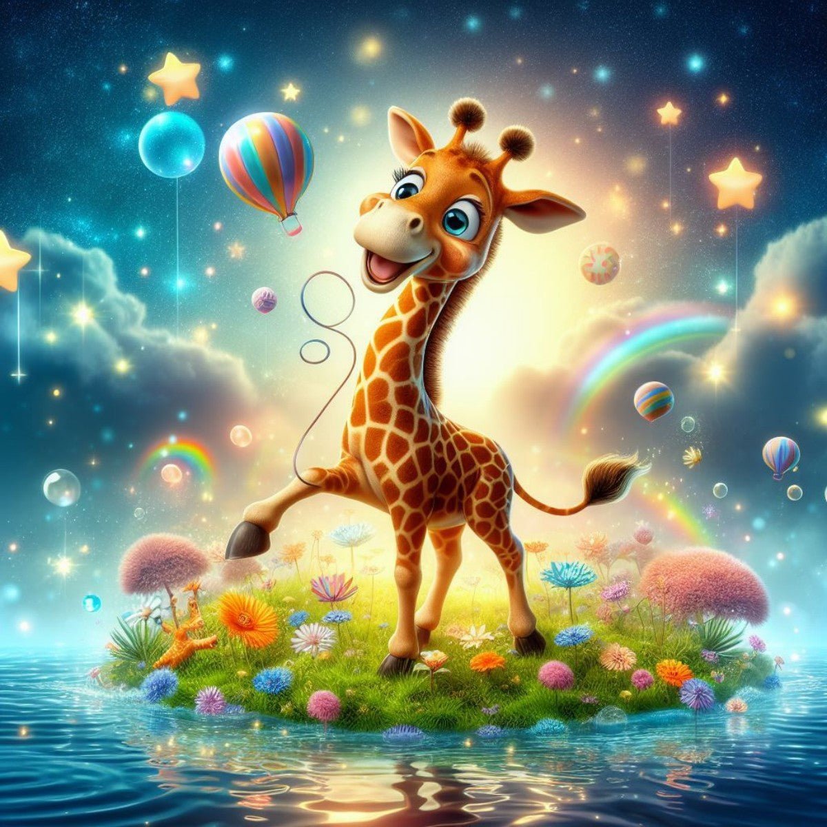 Diamond Painting - Die fröhliche Giraffe - diamondspainting