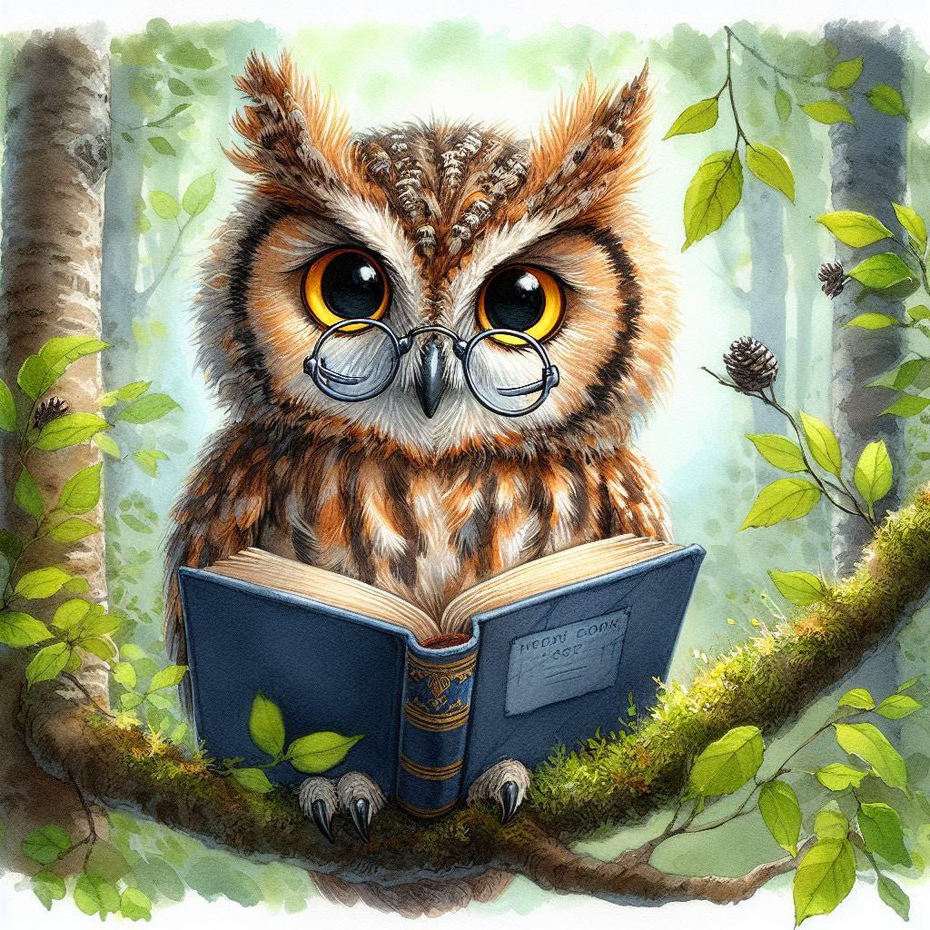 Diamond Painting-Die lesende Eule - Jetzt bei diamondspainting kaufen