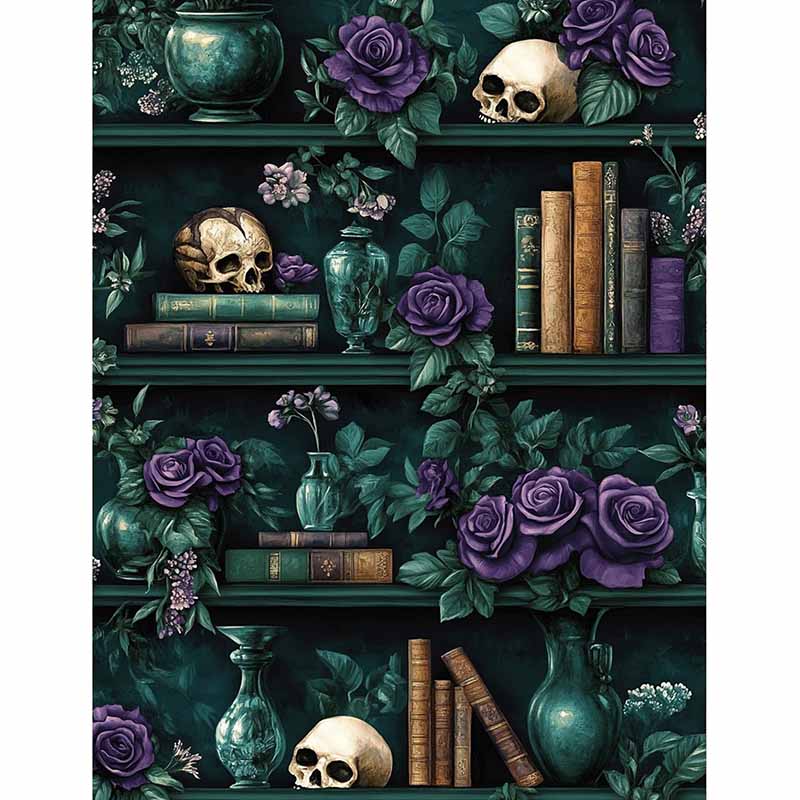 Diamond Painting-Dunkle Bibliothek