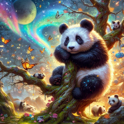 Diamond Painting-Ein Panda auf dem Baum - Jetzt bei diamondspainting kaufen