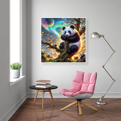Diamond Painting-Ein Panda auf dem Baum