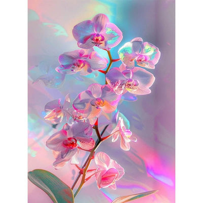 Diamond Painting-Ein Strauß bunter Orchideen