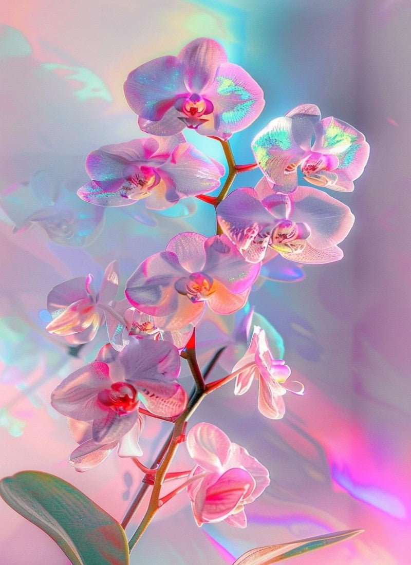 Diamond Painting - Ein Strauß bunter Orchideen - diamondspainting