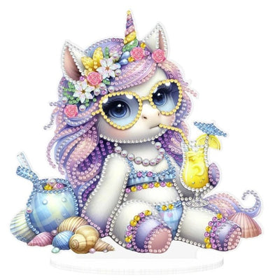 Diamond Painting-Einhorn mit Drink Aufsteller - Jetzt bei diamondspainting kaufen