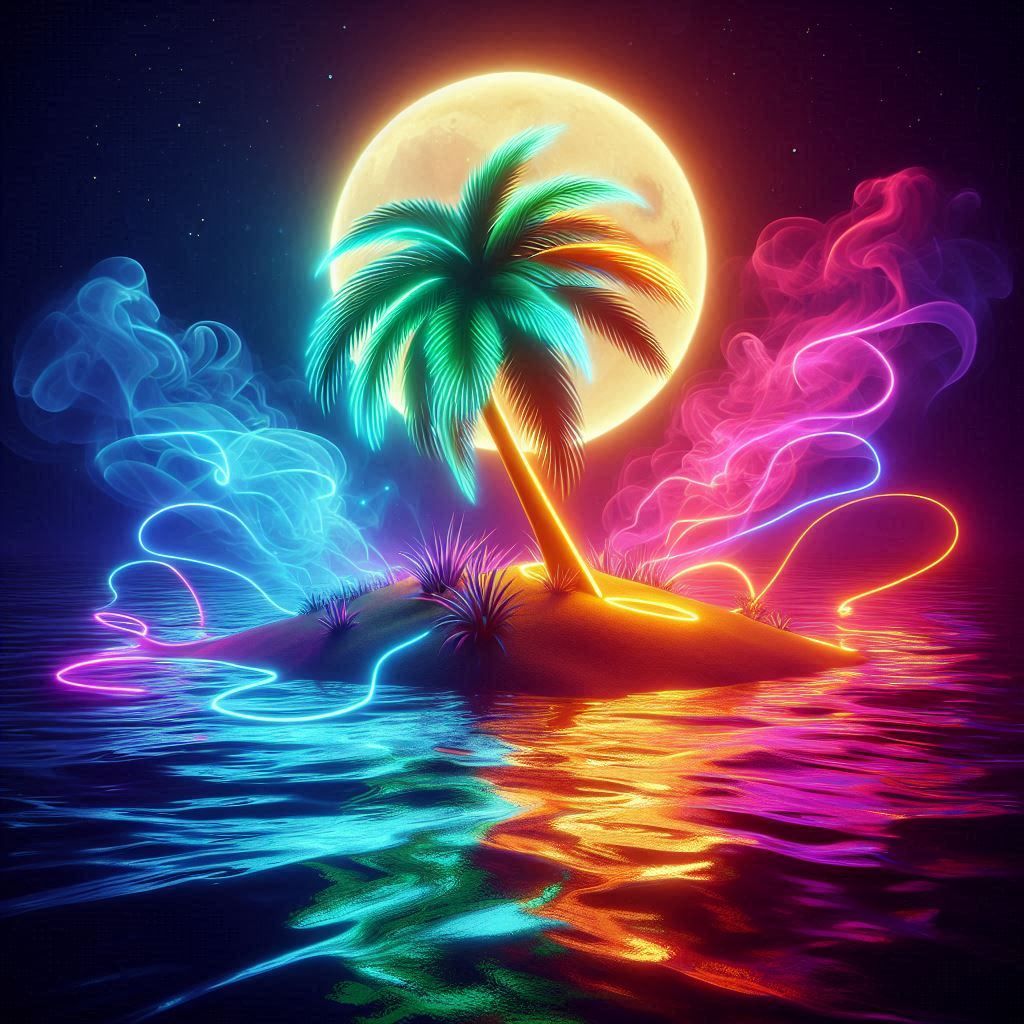 Diamond Painting-Einsame Insel mit Kokospalme - Jetzt bei diamondspainting kaufen