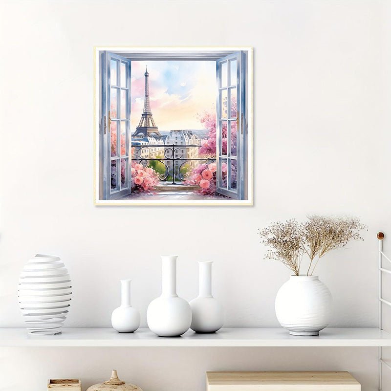 Diamond Painting-Eisenturm im Frühling