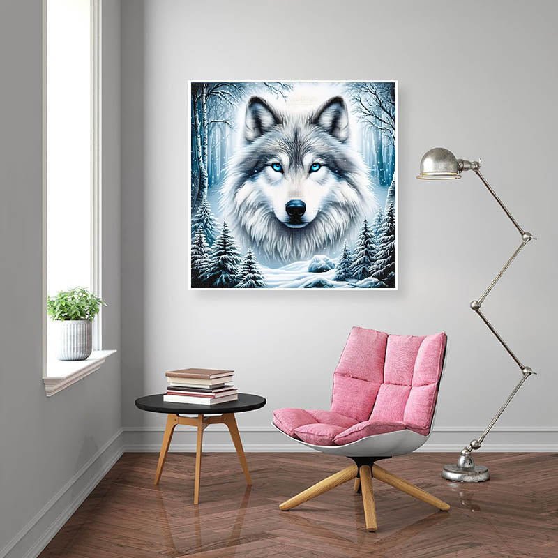 Diamond Painting-Eiswolf