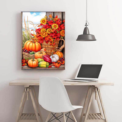 Diamond Painting-Erntezeit im Herbst