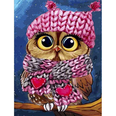 Diamond Painting-Eule auf dem Ast